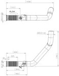 Exhaust Pipe w. Flex, D2S+ for Iveco