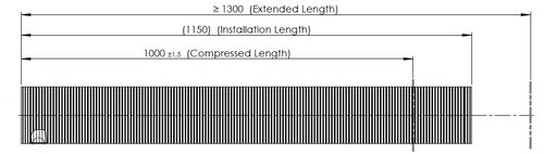 Flex Pipe, D2S+, OD/ID=144.4/141 L=1000, SS