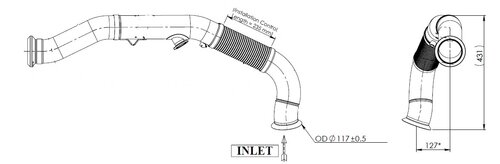 Exhaust Pipe w. Flex, D3S for Renault