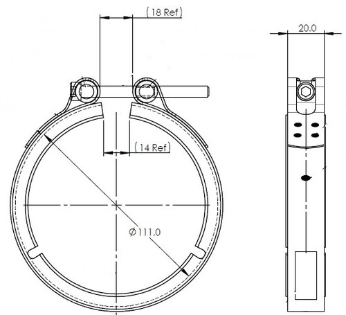 Exhaust Clamp, VeeFit for International