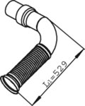 Pipe w. flex for DAF