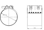 ButtFit Flat Clamp, Ø=88.9 / L=75 mm, INOX