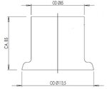 Pipe Connection Female for Mercedes, Ø=85 / L=85 mm, ALU