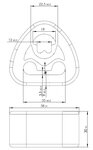 Rubber Mounting for Mercedes, L=30 / W= 58, Rubber