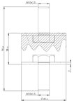 Rubber Mounting for Renault, Ø=40 / L=75, M10, ZINC