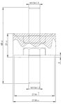 Rubber Mounting for Mercedes, Ø=38 /L=68, M10, ZINC