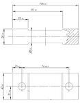 Rubber Mounting for DAF, L=106, W=42, H=25, Rubber