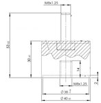 Rubber Mounting for MAN, Ø=40 / L=53, M8, ZINC