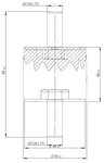 Rubber Mounting for Volvo, Ø=50 / L=99, M12, ZINC