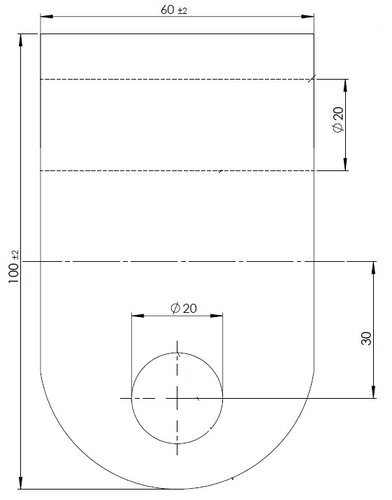 Rubber Mounting for ERF, L=100, W=60, H=60, Rubber