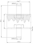 Rubber Mounting for Renault, Ø=50 / L=66, M10, ZINC