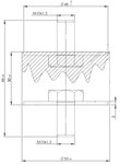 Rubber Mounting for Mercedes, Ø=50 /L=66, M10, ZINC