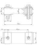 Rubber Mounting for Mercedes, L=108, W=42, H=25, M8, ZINC