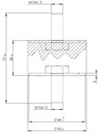 Rubber Mounting for DAF, Ø=50 /L=77, M10, ZINC