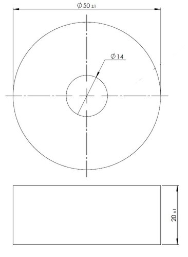 Rubber Mounting for Renault, Ø=50 /L=20, Rubber