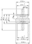 Rubber Mounting for DAF, Ø=60 /L=91, M12, ZINC