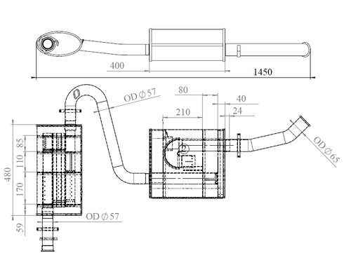 Silencer for Citroen