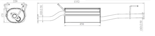 Silencer for Hyundai