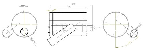 Middle-/End Silencer for MAN, E-line