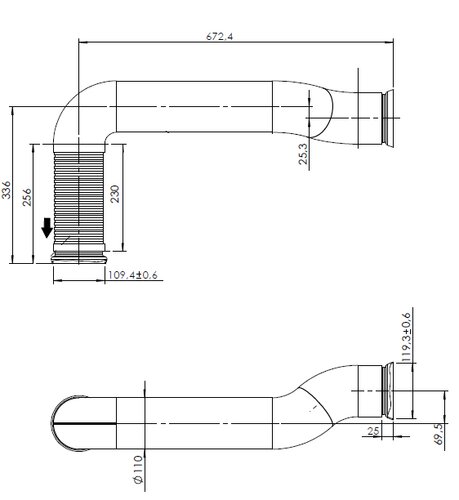 Pipe for Mercedes