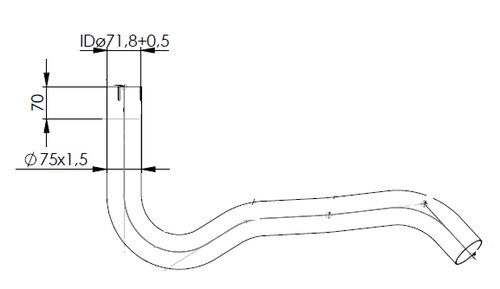 Pipe for Mercedes, E-line