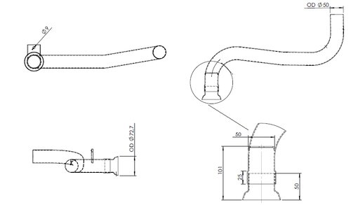 Pipe for Mercedes