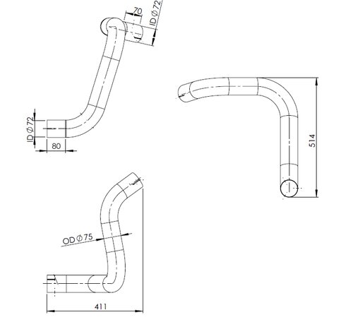 Pipe for Mercedes