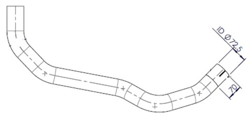 Exhaust Pipe for Mercedes, E-line