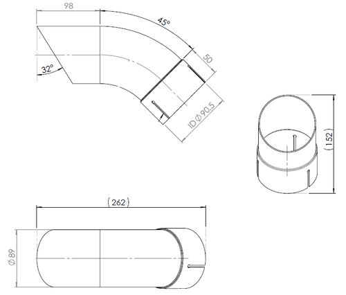 TUBE ARRIERE-MERCEDES-356.490.0121