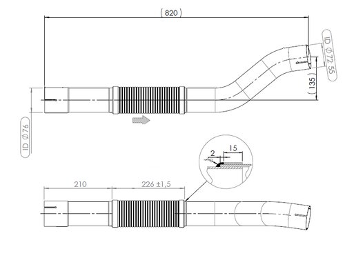 Pipe for Mercedes