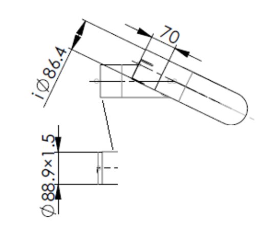 Exhaust Pipe for Mercedes, E-line