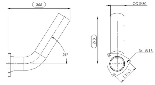 Pipe for Mercedes