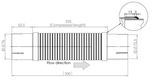 Exhaust Pipe for Mercedes, E-line