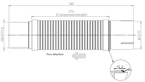 Exhaust Pipe for Mercedes, E-line