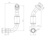 Exhaust Pipe w. Bellow for Mercedes, E-line