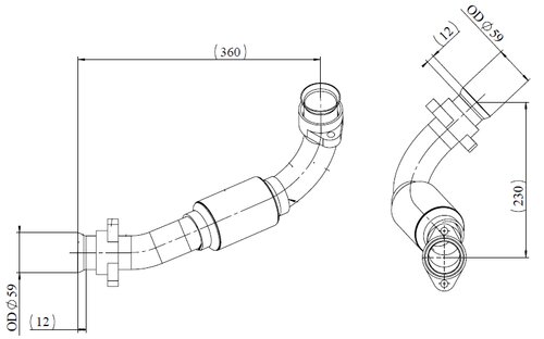 Exhaust Pipe for Mercedes, E-line