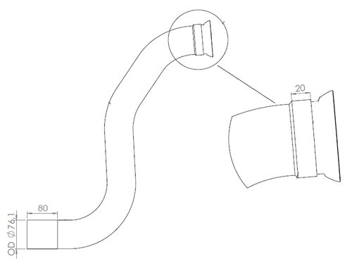 Exhaust Pipe for Mercedes, E-line