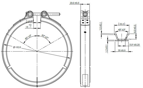 Exhaust Clamp for Cummins / Paccar / Volvo