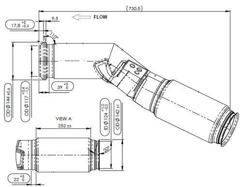 Pipe w. Bellow, Scania