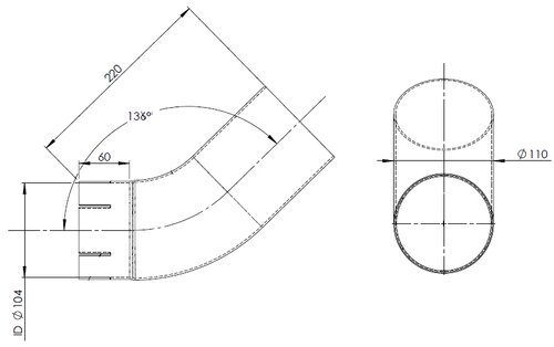 Exhaust Pipe for Renault, E-line