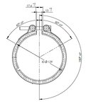 Heavy Duty V-Clamp for DAF, Ø=114.3 / L=25