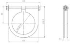 Truck Make Clamp for Mercedes, Ø=76-79 mm, ALU