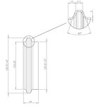 Pipe Connection Male for Volvo style, Ø=127 / L=44 mm, ALU