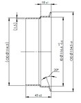 Pipe Connection Female for Volvo style, Ø=114.3 / L=43 mm, INOX