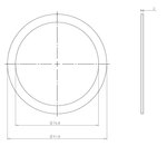 Gasket Low Leakage, Ø=76.1 / L=1.5 mm, Graphite