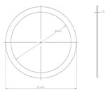 Gasket Low Leakage, Ø=88.9 / L=1.5 mm, Graphite