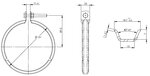 Heavy Duty V-Clamp for Volvo, ID=127 / L=25 mm, ALU, E-line