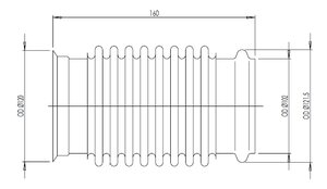 Bellow, OD=102  L=160, SS