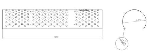 Heat Shield, Ø=295/L=1250, INOX