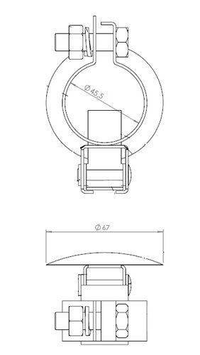 Rain Cap, Ø=45, ZINC